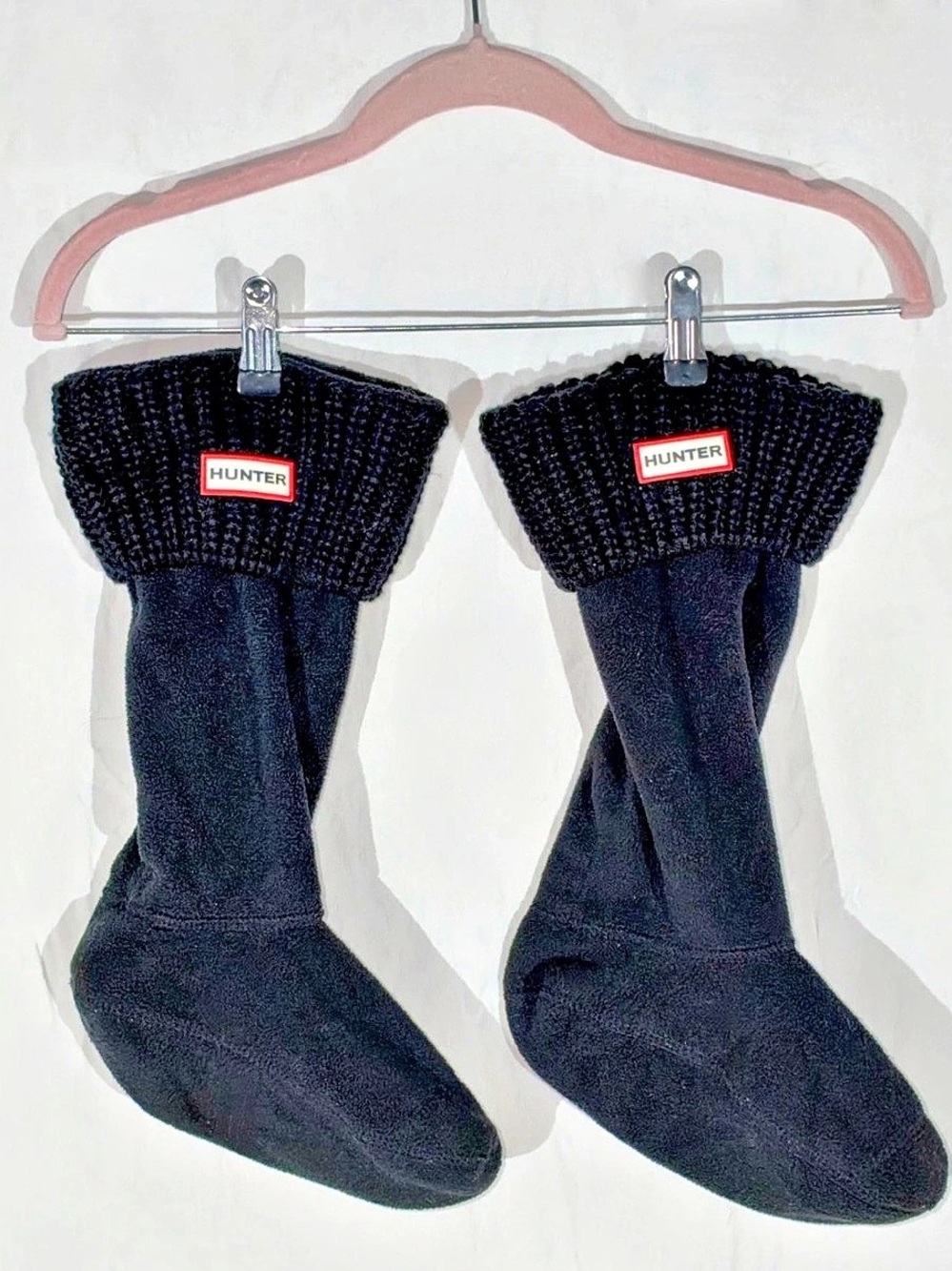 Hunter Cardigan Stitch Boot Socks Black Winter Boot Socks US 5-7